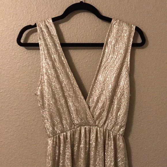 Lulu’s Gold Floor Length Formal Event Dress - Picture 2 of 7